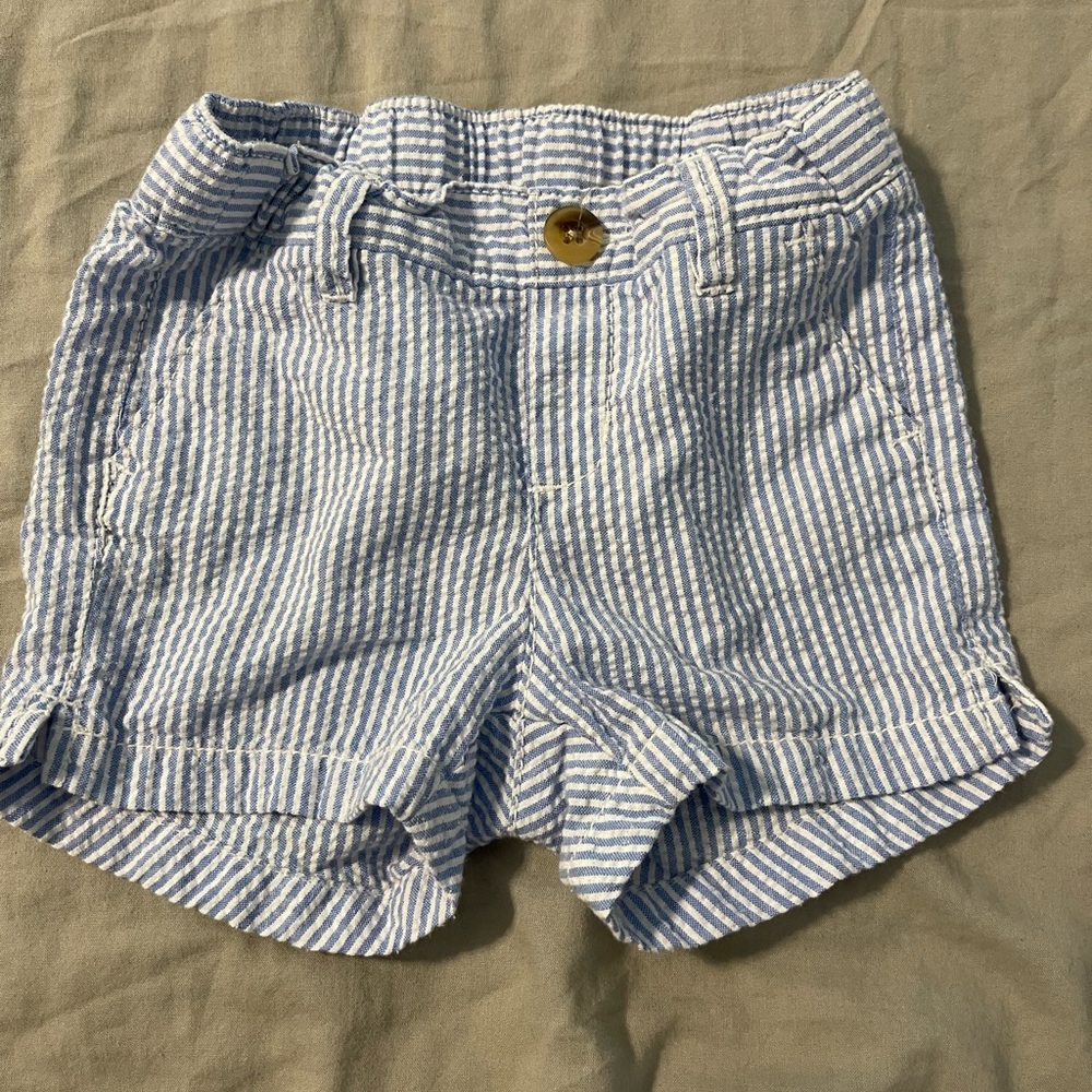 Old Navy Blue and White Striped Shorts